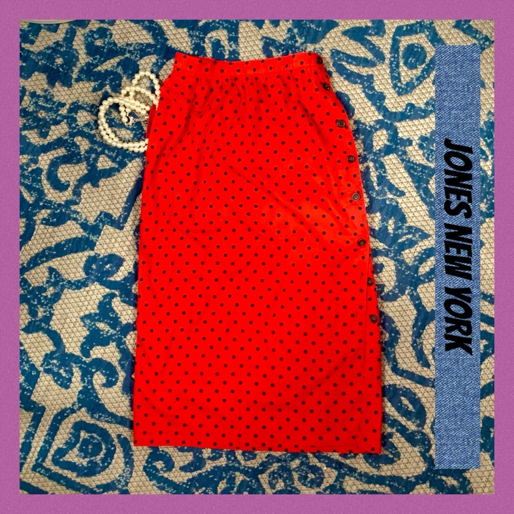 *Vintage* Jones New York ~ midi skirt ~ XS/S